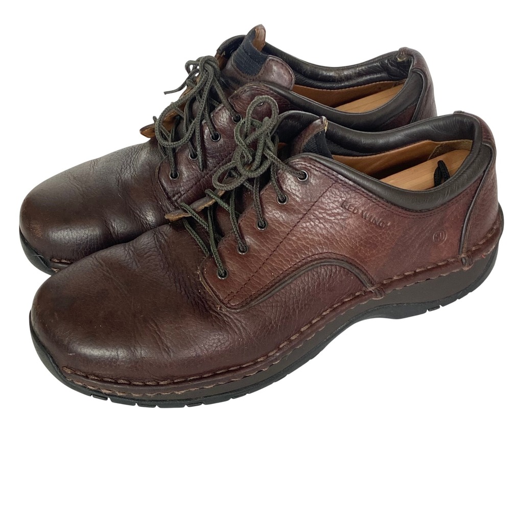Red Wing 8704 Mens 10.5 E2 Brown Leather Hard Toe SD Work Shoes Oxford